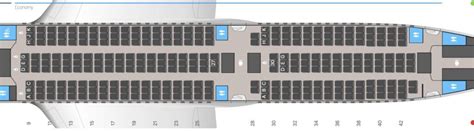 Seat map of Turkish Airlines Airbus A350.